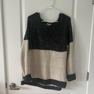 Cozy Grey Colorblock Sweater